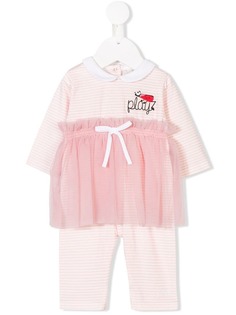 Fendi Kids пижама с деталью из тюля