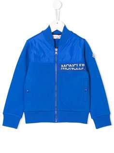 Moncler Kids куртка-бомбер с вышитым логотипом