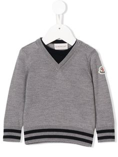 Moncler Kids свитер с V-образным вырезом