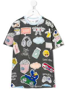 Fendi Kids футболка в сетку с принтом