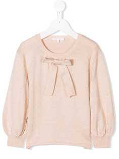 Chloé Kids трикотажный свитер с металлическим отблеском