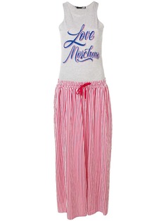 Love Moschino embroidered logo maxi dress