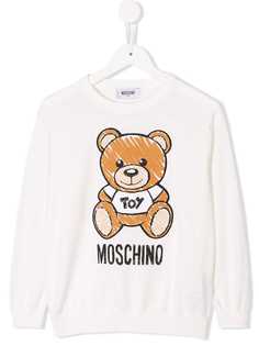 Moschino Kids свитер с медведем