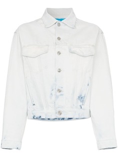 Jordache cropped acid wash denim jacket