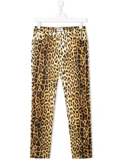 Moschino Kids леопардовые брюки