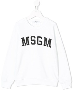 Msgm Kids толстовка с нашивкой-логотипом