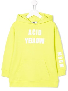 Msgm Kids толстовка с капюшоном и принтом