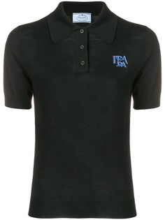 Prada рубашка-поло с жаккардовым логотипом