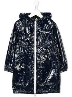 Calvin Klein Kids непромокаемое пальто миди с капюшоном