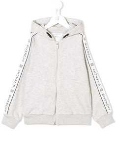 Givenchy Kids толстовка на молнии с капюшоном и логотипом