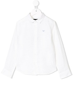 Emporio Armani Kids рубашка с вышитым логотипом