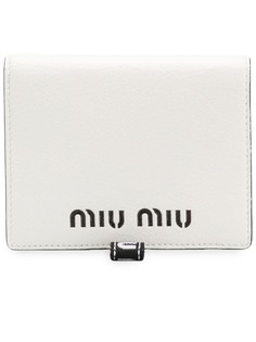 Miu Miu кошелек в два сложения с логотипом