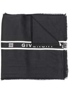 Givenchy шарф с бахромой и принтом 4G