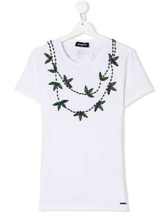 Dsquared2 Kids leaf embroidered T-shirt