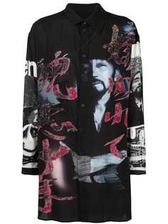 Yohji Yamamoto рубашка с графическим принтом