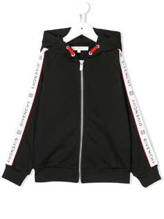 Givenchy Kids толстовка на молнии с капюшоном и логотипом