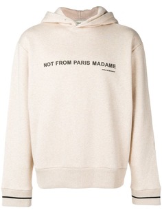 Drôle De Monsieur толстовка с капюшоном и принтом Not From Paris Madame