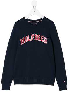 Tommy Hilfiger Junior logo embroidered sweater