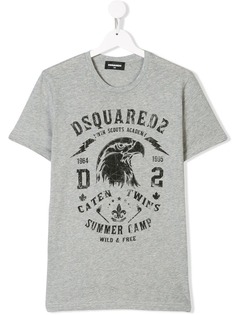 Dsquared2 Kids футболка с логотипом и принтом орла