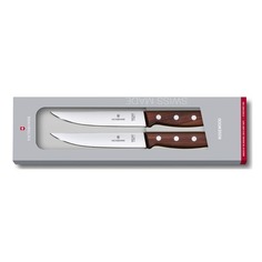 Набор ножей Victorinox Wood (5.1120.2G) стальной для стейка лезв.140мм дерево подар.коробка