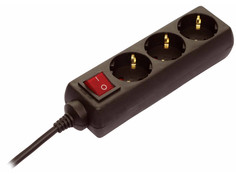 Удлинитель Schwabe 3 Sockets 1.4m Black 11362AS