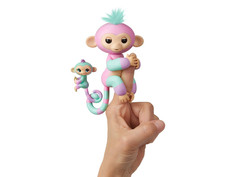 Игрушка WowWee Fingerlings Ручная обезьянка с малышом Эшли White 3542