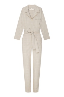 Бежевый комбинезон с поясом Maje