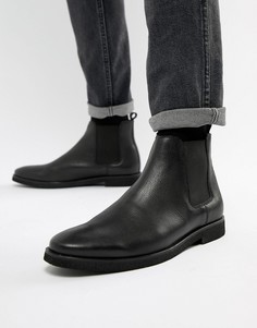 Черные кожаные ботинки челси WALK London Hornchurch - Коричневый