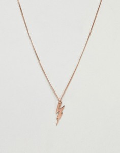 Золотисто-розовое ожерелье с подвеской-молнией Simon Carter - Золотой