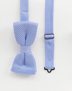 Голубой трикотажный галстук-бабочка Twisted Tailor - Синий