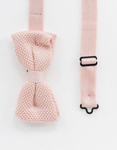 Пыльно-розовый трикотажный галстук-бабочка Twisted Tailor - Розовый
