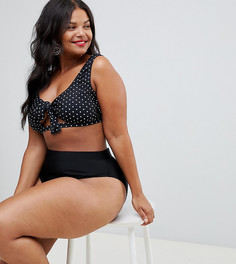 Бикини в горошек с вырезами Unique21 Hero - Черный