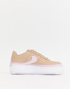Кроссовки бежевого и розового цвета Nike Air Force 1 Jester - Мульти