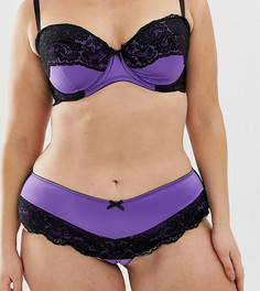 Трусы из атласа и кружева Ann Summers Curve Adorn - Фиолетовый