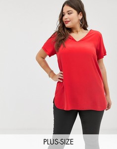 Красная футболка New Look Curve - Красный