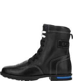 Высокие кожаные ботинки черного цвета Diesel