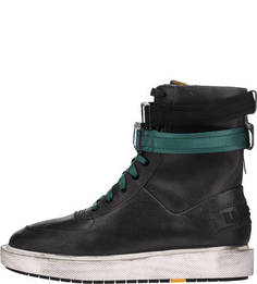 Высокие демисезонные ботинки из натуральной кожи Diesel