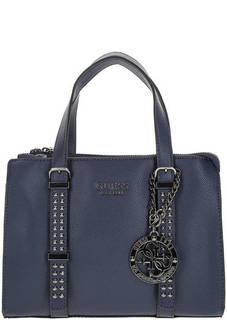Синяя сумка с металлическим декором Guess