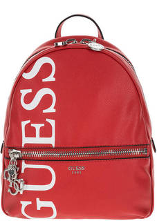 Красный рюкзак с широкими лямками Guess