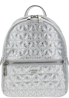 Стеганый рюкзак серебристого цвета Guess
