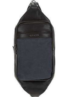 Рюкзак на одно плечо с текстильной вставкой Guess