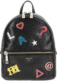 Черный рюкзак с декоративной отделкой Guess