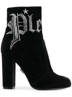 Philipp Plein ботильоны с логотипом из кристаллов