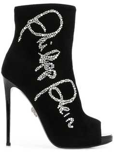 Philipp Plein ботильоны с логотипом с кристаллами