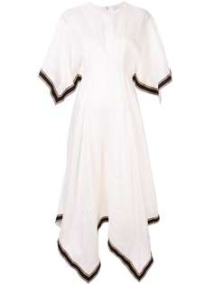 Zimmermann длинное платье Juno с ленточной отделкой