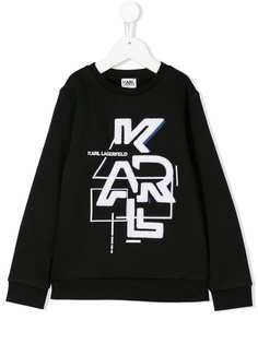 Karl Lagerfeld Kids толстовка с заплаткой с логотипом