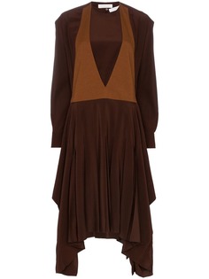 Chloé асимметричное платье миди