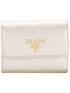 Prada logo plaque wallet