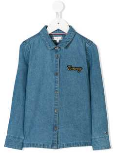 Tommy Hilfiger Junior джинсовая куртка с логотипом на груди