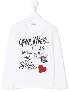 Dolce & Gabbana Kids футболка open when you need to smile